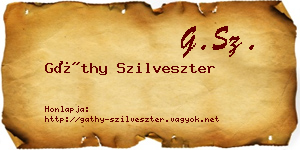 Gáthy Szilveszter névjegykártya