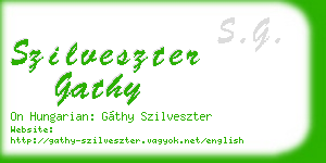 szilveszter gathy business card