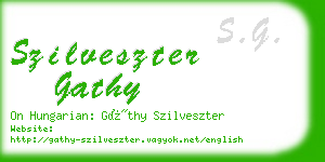 szilveszter gathy business card
